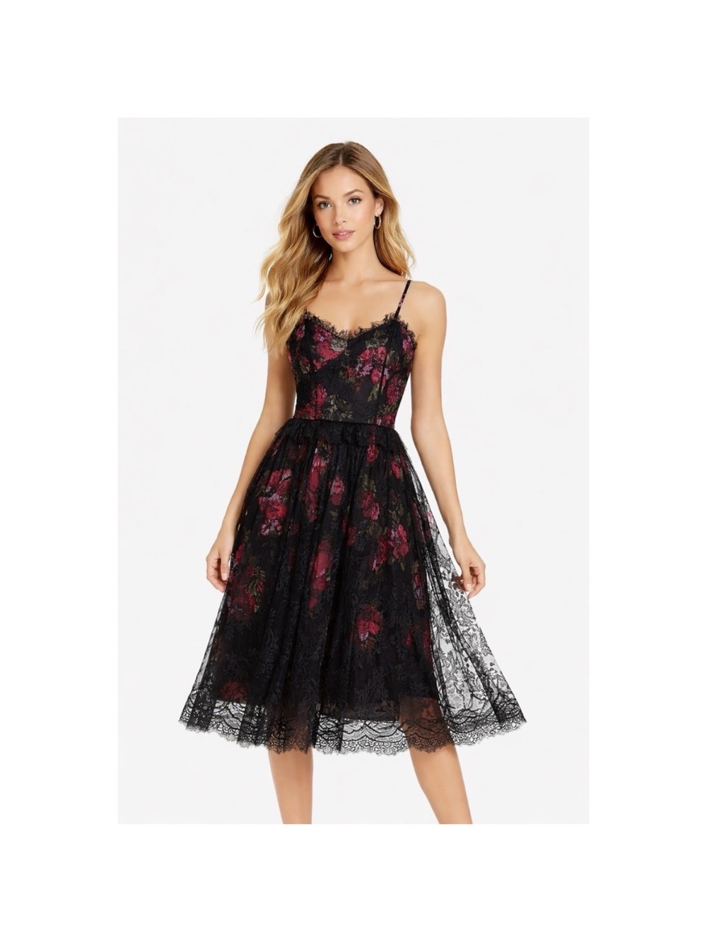 Pearl by Georgina Chapman Floral Lace Dress Sz 2 - Picture 4 of 9